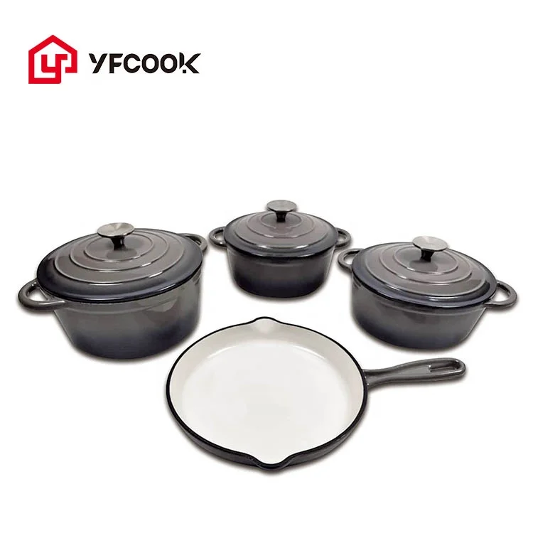 South Africa 7piece Enamel Cast Iron Cookware Sets Casserole Frying