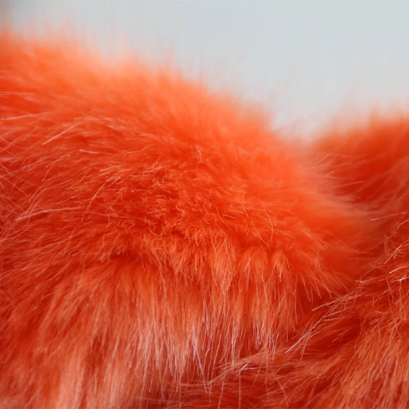 
Hot New Orange Fur Many Colors Faux Fur Fabric Sale 