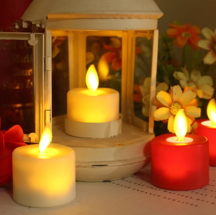 2020 Most Popular LED Tea Light Votive Battery Operated Flameless Flickering White Red Candle