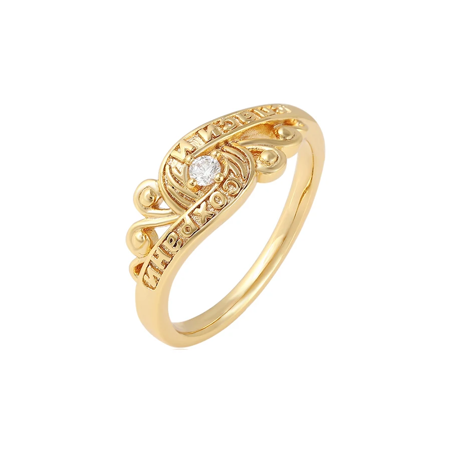 

16478 Xuping wholesale ladies gold plated jewelry women gold ring with zircon, 24k gold color