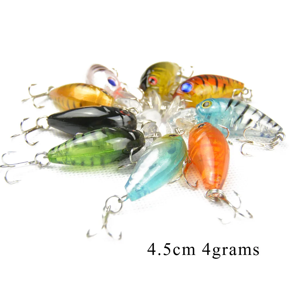 

Jetshark 4.5cm 4G 9colors 3D Eyes Artificial Mini Bait Crankbait Fishing Lure
