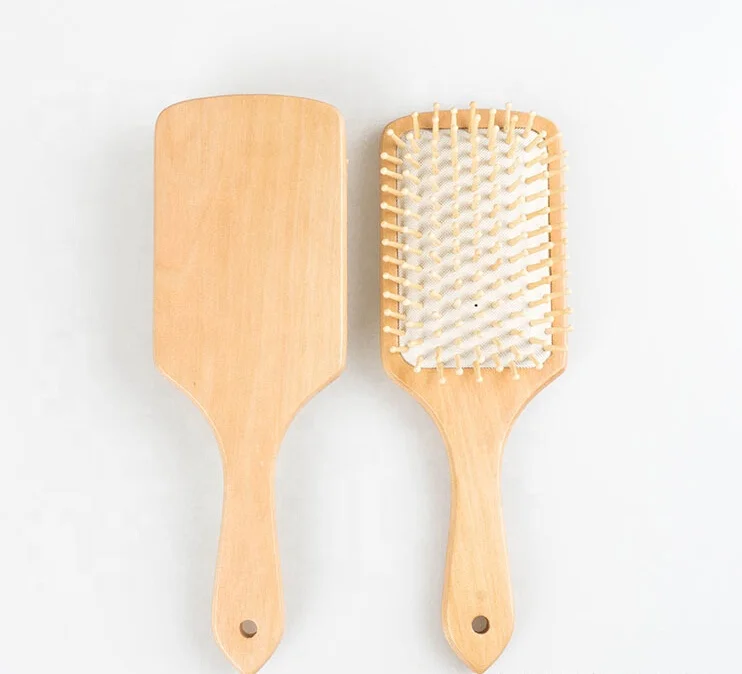 

Profrssional Eco friendly Women Wooden Paddle Hair Brushes Natural Massage Scalp Hair Comb Brush, Picture