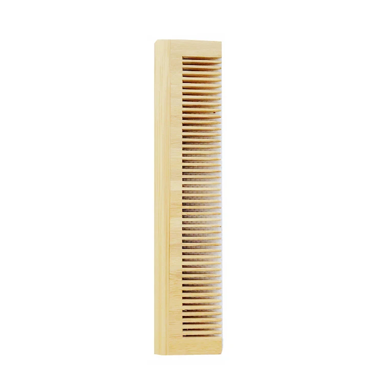 

Wholesale reuse and multifunction hotel amenities set nature wax wooden beard hair bamboo comb, Natural
