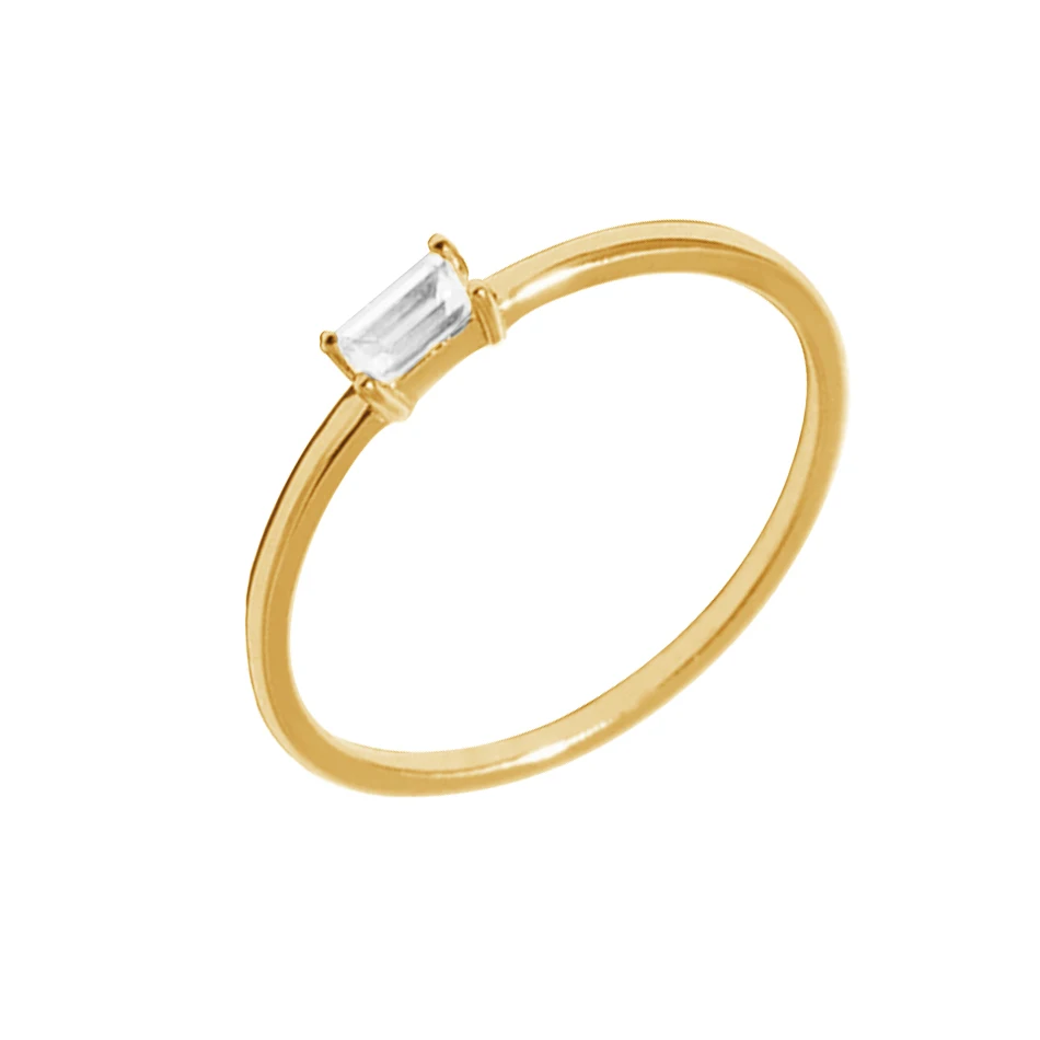 

wholesale 14k gold jewelry distributors 925 sterling silver gold plated cubic zircon dainty ring