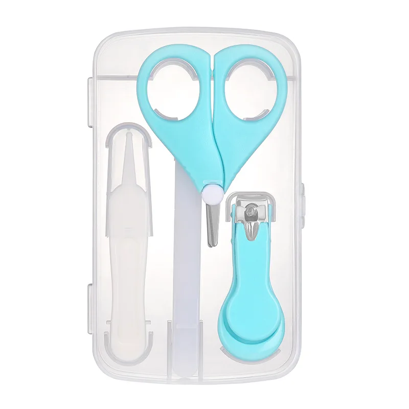 

Wholesale Factory Price 4pcs Professional Baby Nail Clipper Infant Nail Care Set Baby Nail Cutter Set, 8 color for option