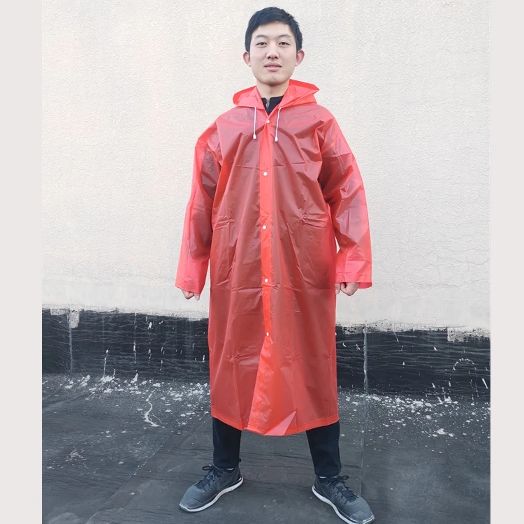 
plastic durable black rain overall waterproof portable EVA raincoat 