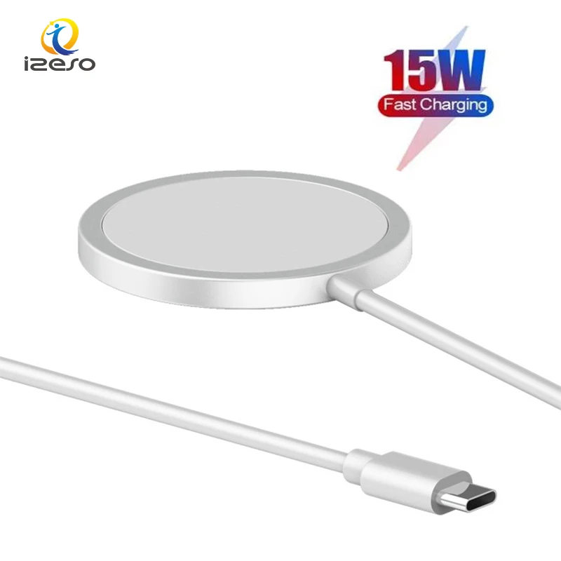

Wholesale Mag Magnetic Fast Safe Wireless Charger Qi Fast Charger for iPhone 12 Pro Max, White