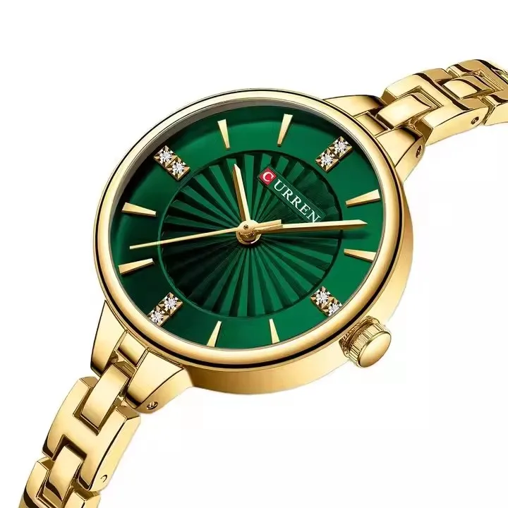 CURREN 9097 Women Casual Quartz Watch Elegant Simple Design Waterproof Lady Stainless Steel Strap Alloy Glass Fashion Business