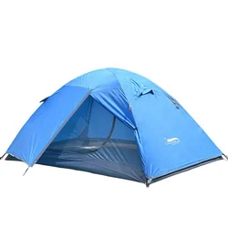 Outdoor camping double decker camping tent Oxford fabric camping rain protection and sun protection multi-person tent