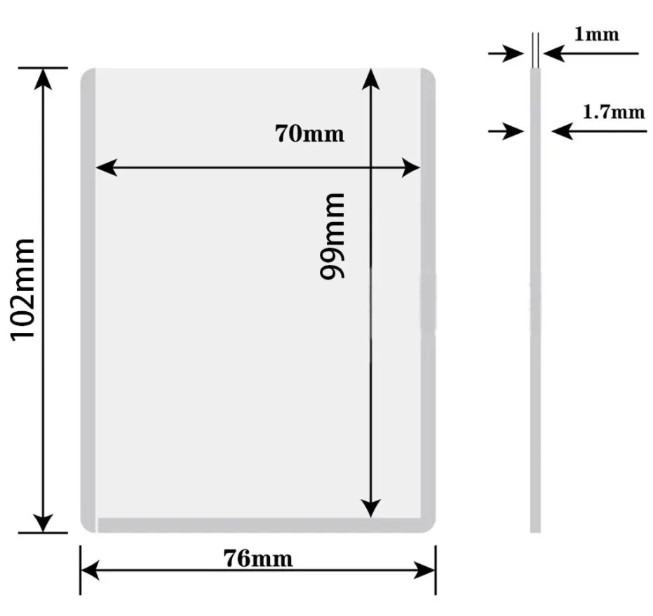 

DGTF--CD 650075 PVC PP ABS plastic Toploader 3"x4" Topload 35 PT Clear Regular 25ct trading card top loader Card Holder, White