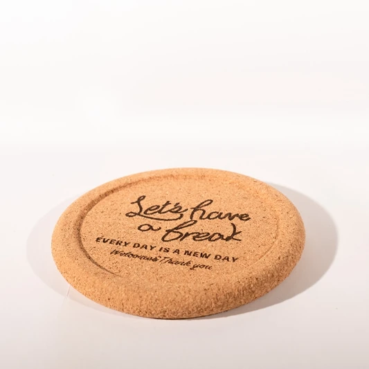 HOT SALE INSTAGRAM DIA98mm*10mm cork coaster for drinks
