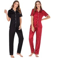 

Wholesale short sleeve 100% polyester pajamas women