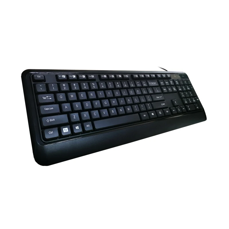 

High Quality 104 Key Usb Office Has An Anti Skid Stand Black Wire Laptop Keyboard, Black or costomized