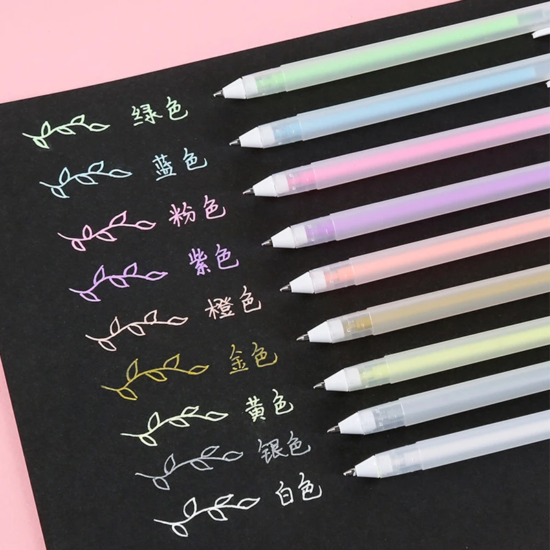 

2021 new product Color Gel 0.8MM Highlight Art Stroke Hook Line Colour Gel Pen Set