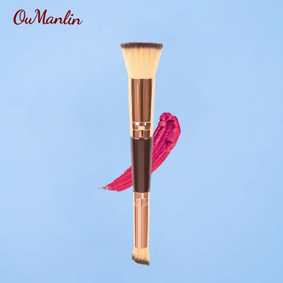 

OumanLin Cosmetic Multifunctional Blush Highlight Eyeshadow Double End Makeup Brush, Customized color