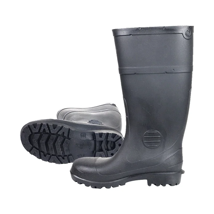 

SMASYS Black Rain Boots Non-slip Rubber Safety Gumboots Rain Boots