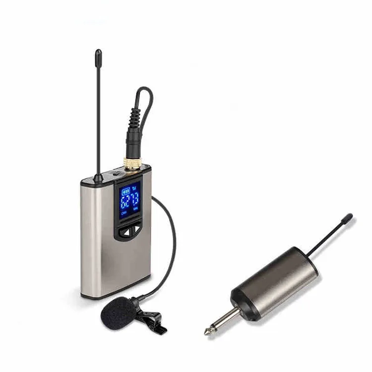 

Wireless Microphone Lavalier Breast SLR Camera Micro Single Camera Universal External Microphone, Silver