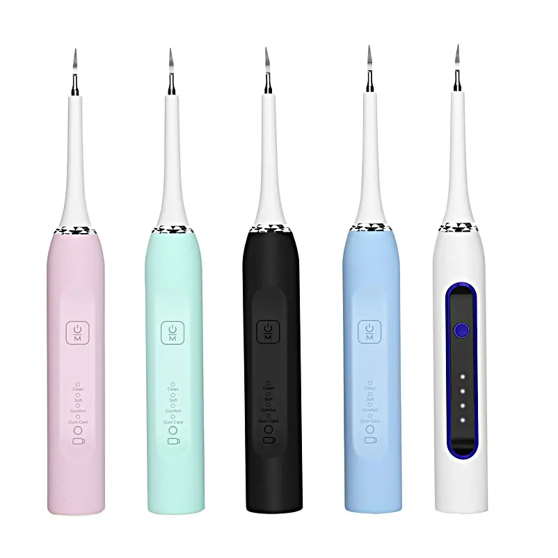 

Ultrasonic Sonic Dental Scaler Calculus Plaque Remover Tool Kit Tooth Stains Tartar Cleaner Electric Toothbrush Set, Black, green, pink,white,blue