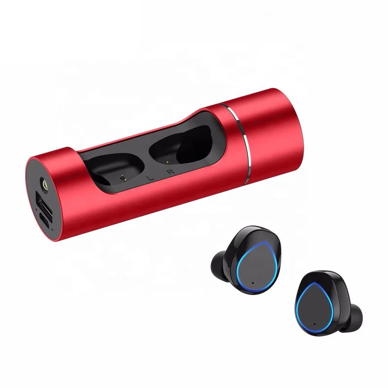 Multifunction Led Display Power Bank 5.0 TWS K-01 Earbuds Wireless Handsfree Bluetooth Black Wireless Earbuds