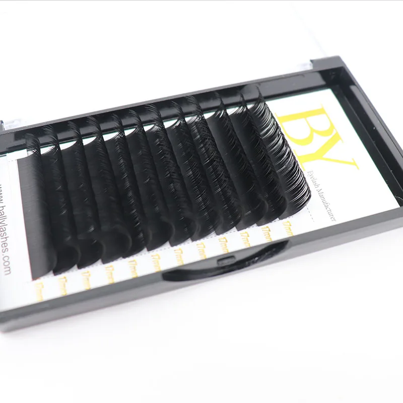 

Ballylashes 0.20 mm C CC D DD Curl 8-15mm Mix ellipse Lashes Extensions, Black