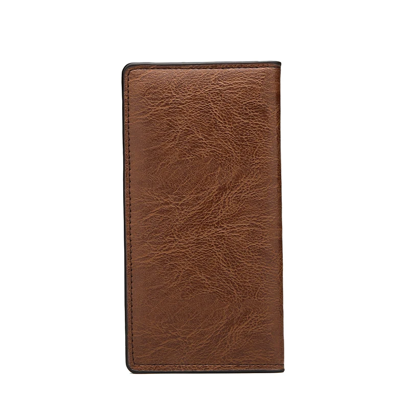 
Best selling cheap Classic Long customized casual style man slim wallets vintage PU purse can accept customized logo 