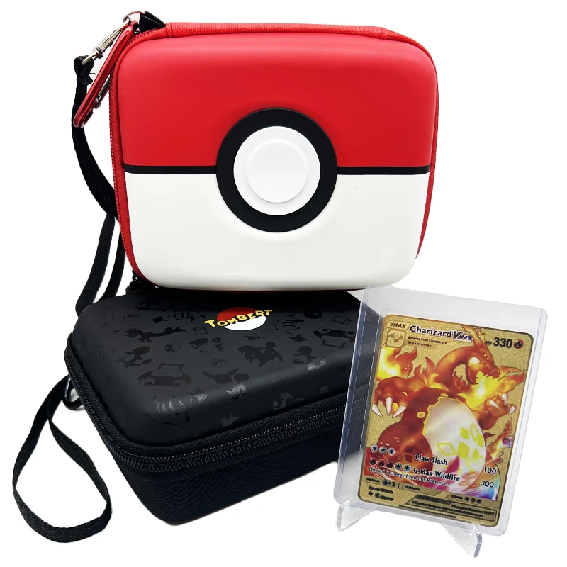 

2022 Amazon Hot Selling Pokemon Trading Cards Hard Case Protective Carrying Game Trading Cards Hard Storage Box