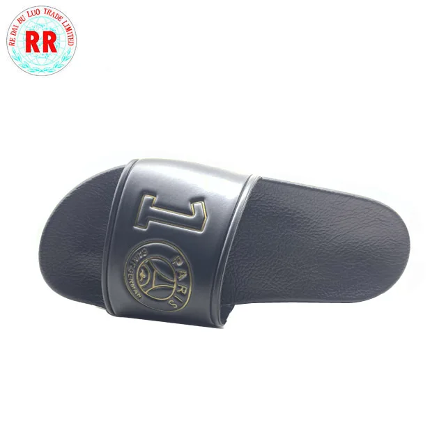 
Custom Made Flat Sandals Black Custom Slider Sandals With Logo Sandals Custom Summer men Slide Slipper 