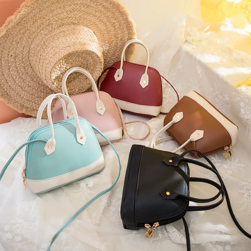 

South Korean color contrast shell bag foreign trade wholesale new summer and autumn 2019 women's pocket change single shoulder m