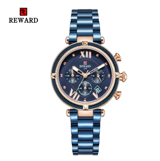 

REWARD RD63084L women's watch waterproof quartz mesh strap watch business casual calendar men's watch