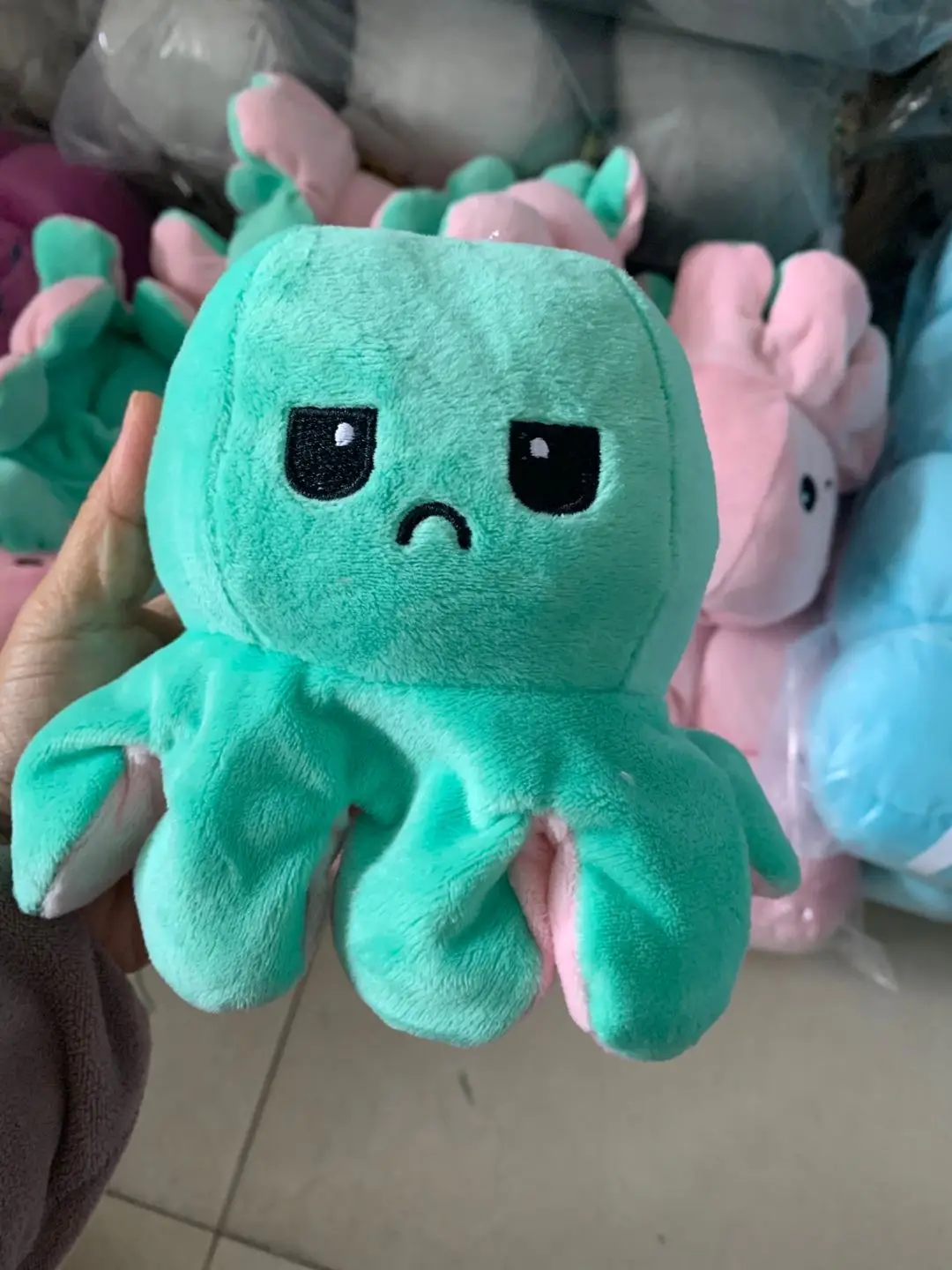 double sided octopus soft toy