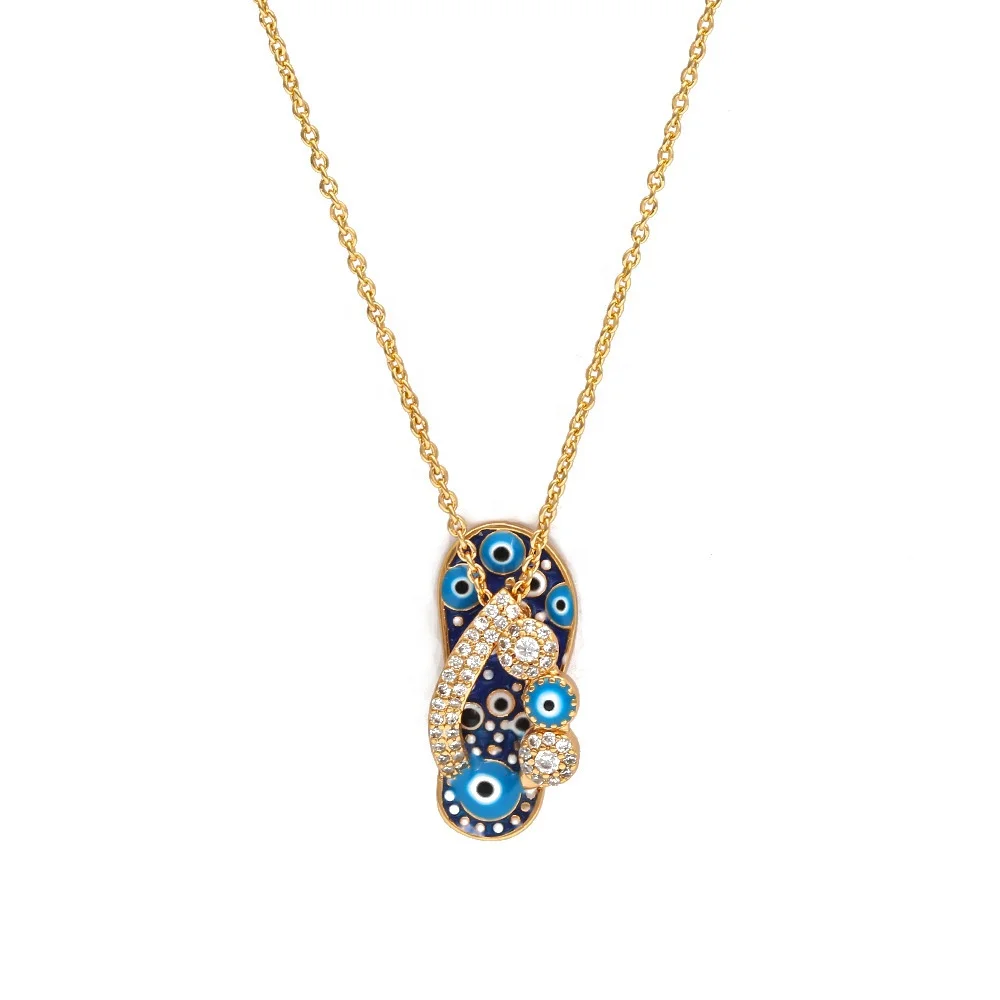 

silver gold plated jewelry fashion necklace Wholesale 925 Silver Jewelry Set birthday gift slippers custom silver pendant, White gold (rose gold, yellow are avaliable)