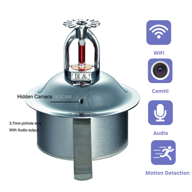 P2p Hqcam 1080p Cctv Fire Sprinkler Security Surveillance Wireless Wifi