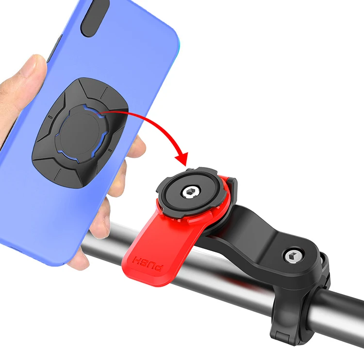 

Universal Shockproof 360 Rotating Security Lock Bicycle Motorcycle Bike Phone Holder, Black