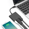 Black color Aluminum USB Type C office use usb-c 3.0 Hub 3ports Usb Hub type-c HUB