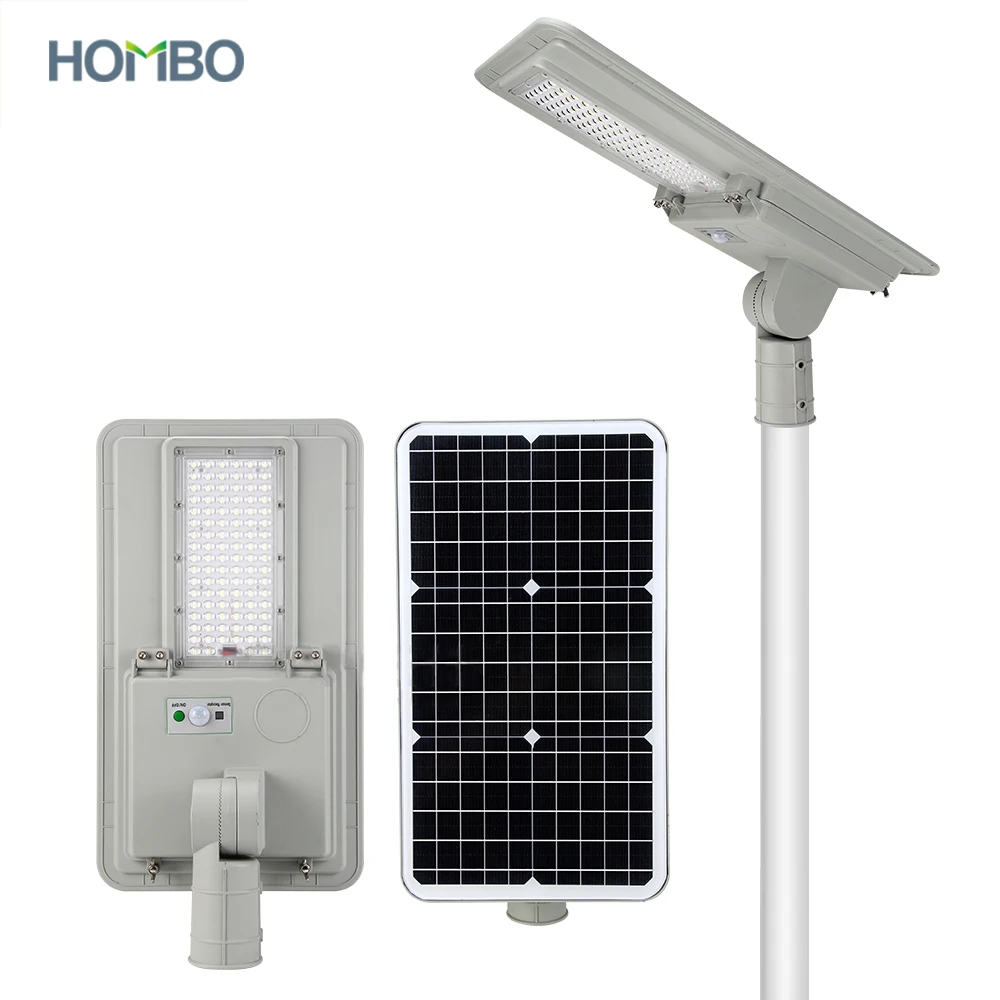 HOMBO famous brand manufacturer easy cleaning standard exterior motion sensor 150w integrated all in one solar led streetlight