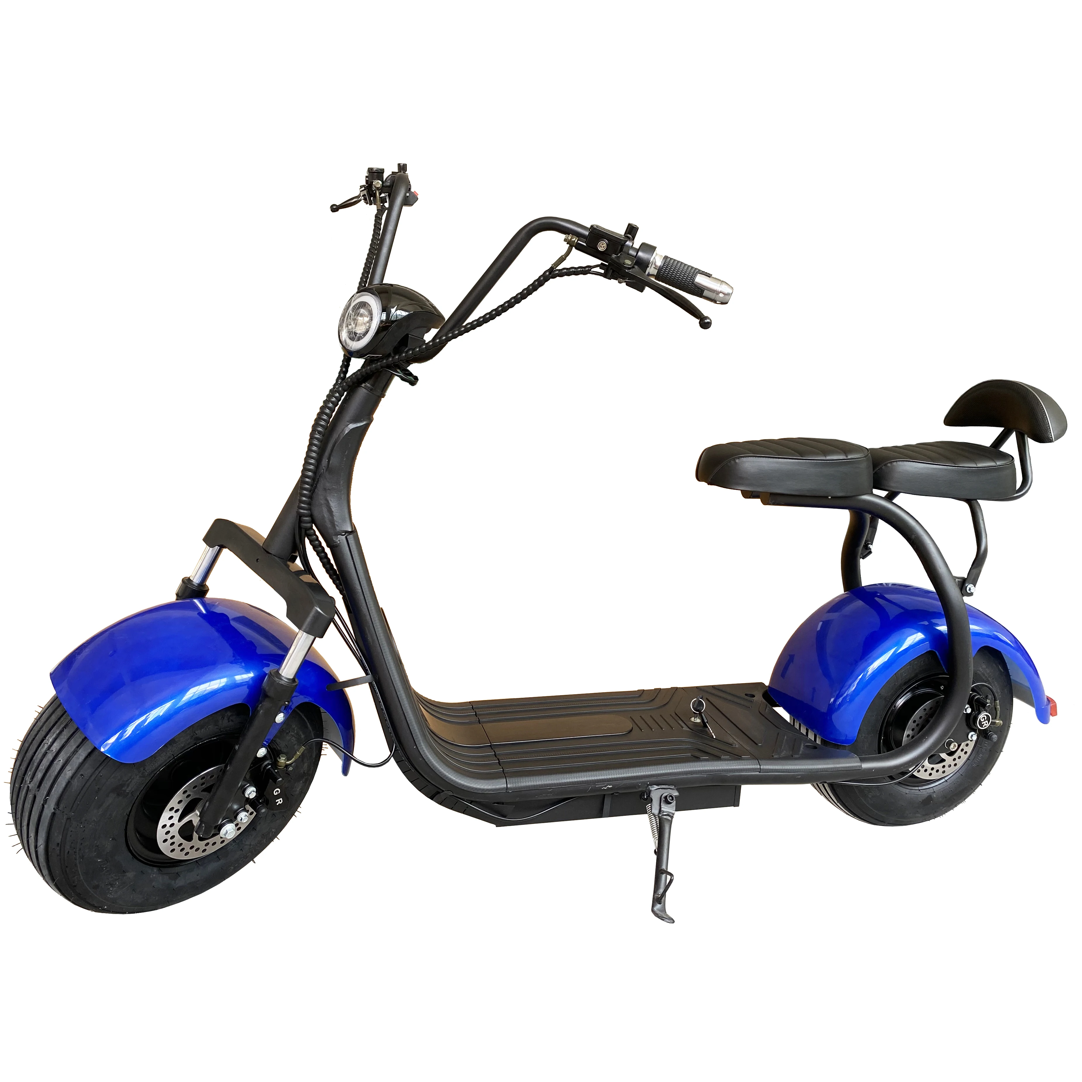 

2019 Hot sale 18*9.5 wide wheel EEC COC electric scooter 2000w motor 45-60km range with double seat harl citycoco