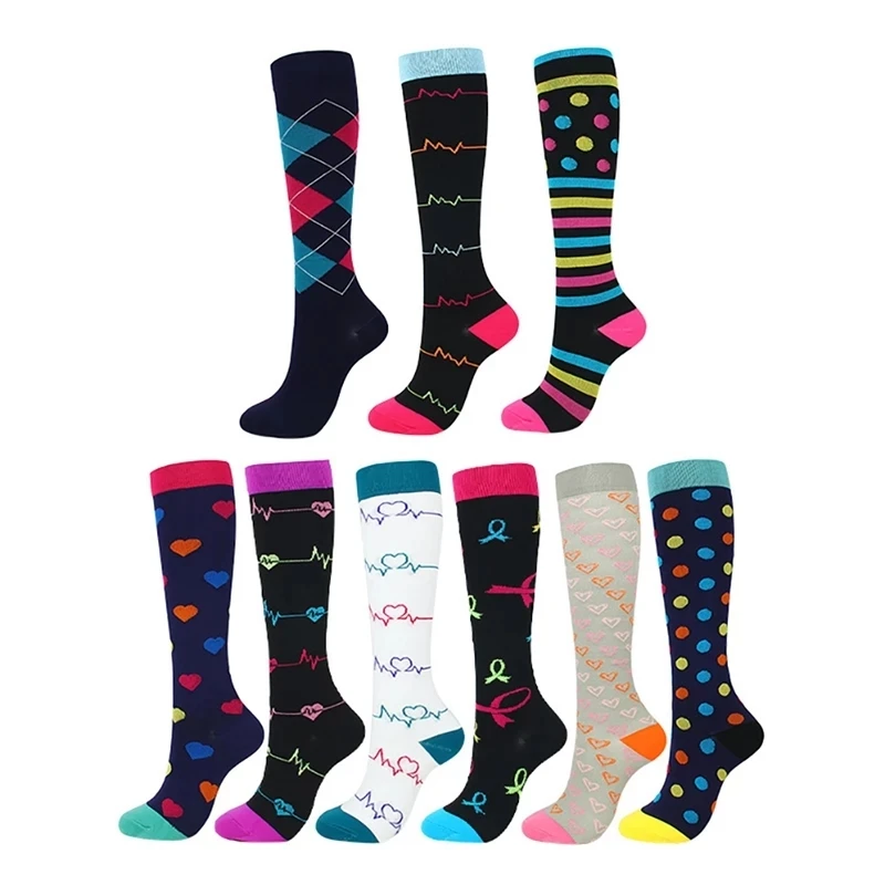 

Professional Quality Fashion Long Compression Socks 15-20 Mmhg, Custom color