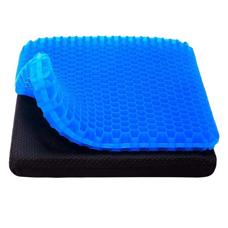 

Upgraded Double Layer Machine Washable Coccyx Cooling Office Chair Gel Cushion Orthopedic Seat Cushion