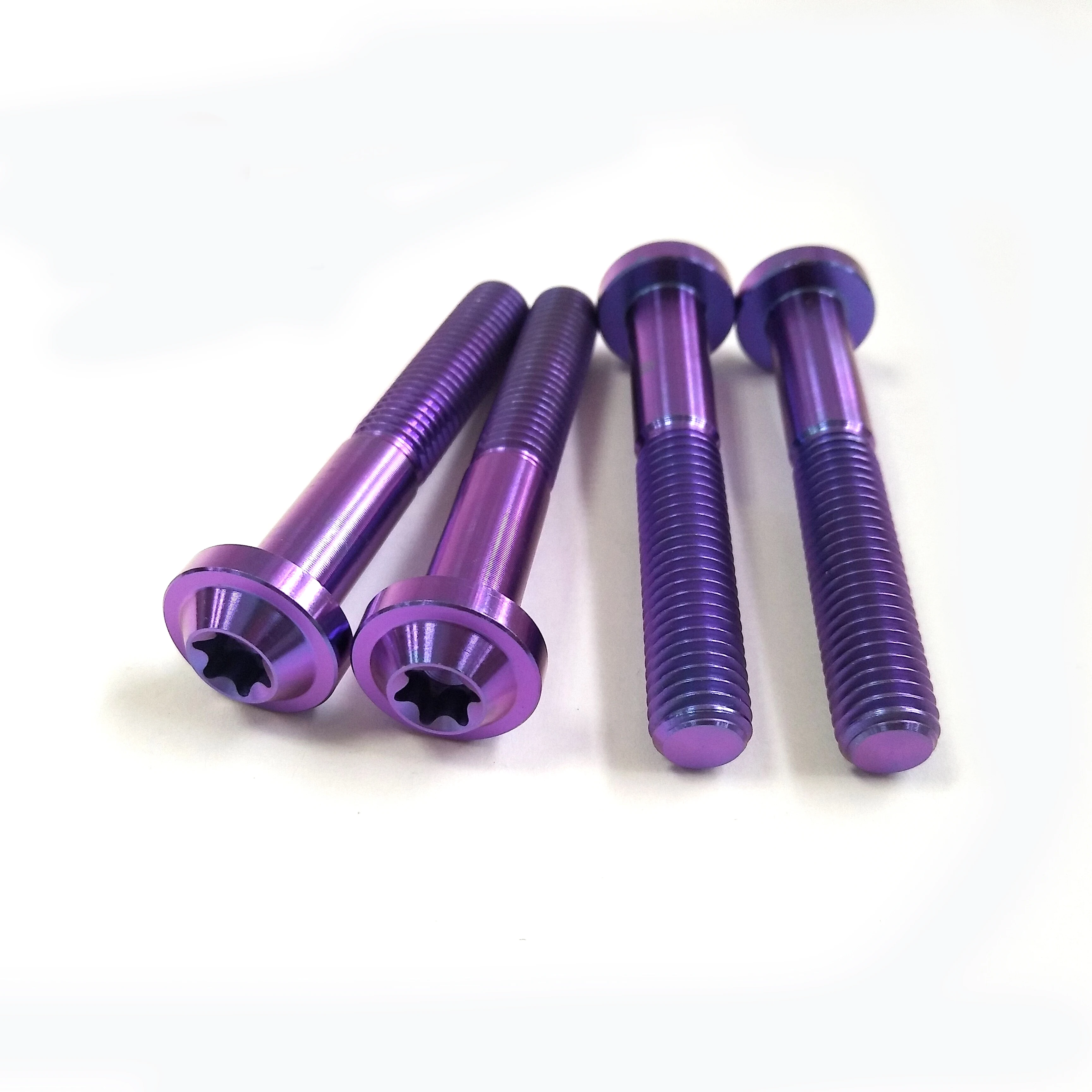 

Grade5  Titanium Purple Bolts for Motorcycle Ti Fasteners Disc Brake Torx Screw, Normal titanium color