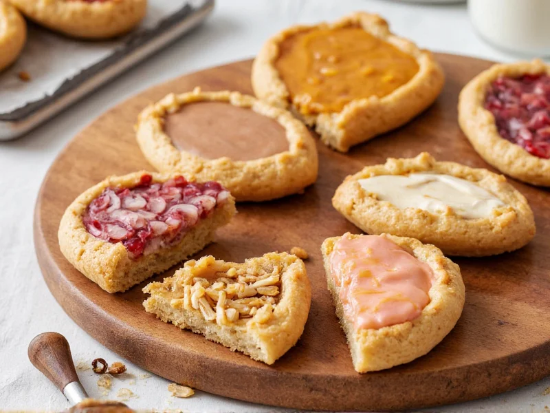 Assorted homemade pop tart flavors on wooden board