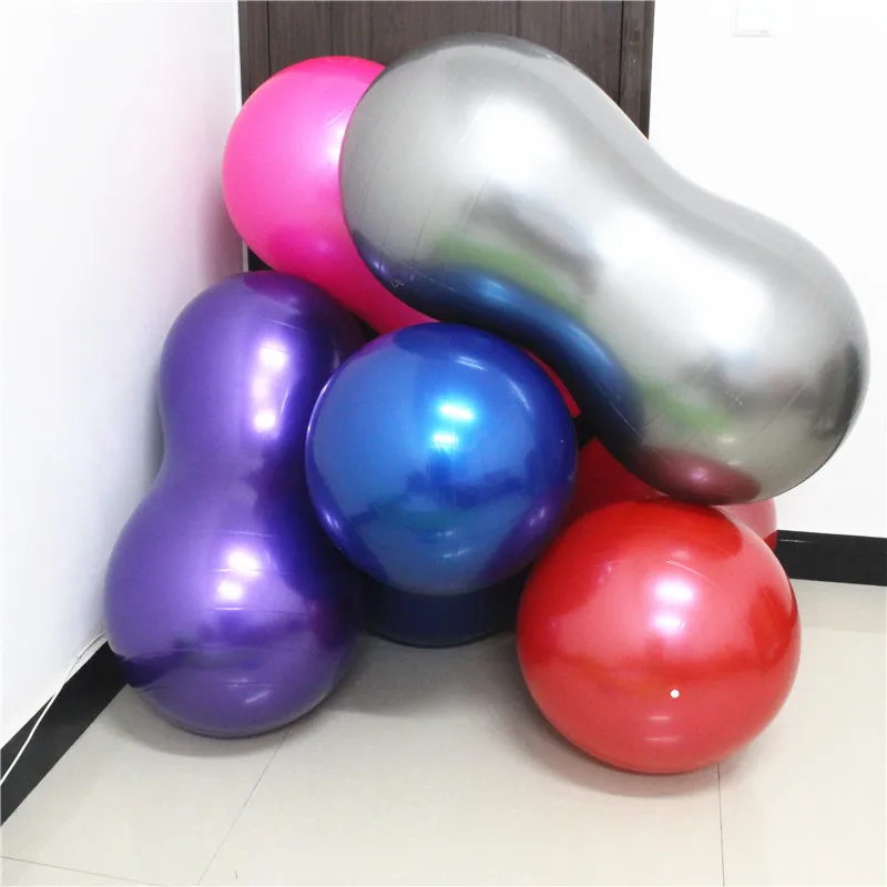 

Wholesale and custom logo yoga ball gymnastics yoga peanut massage ball inflatable pvc peanut yoga ball, Blue,purple,green,pink or custom