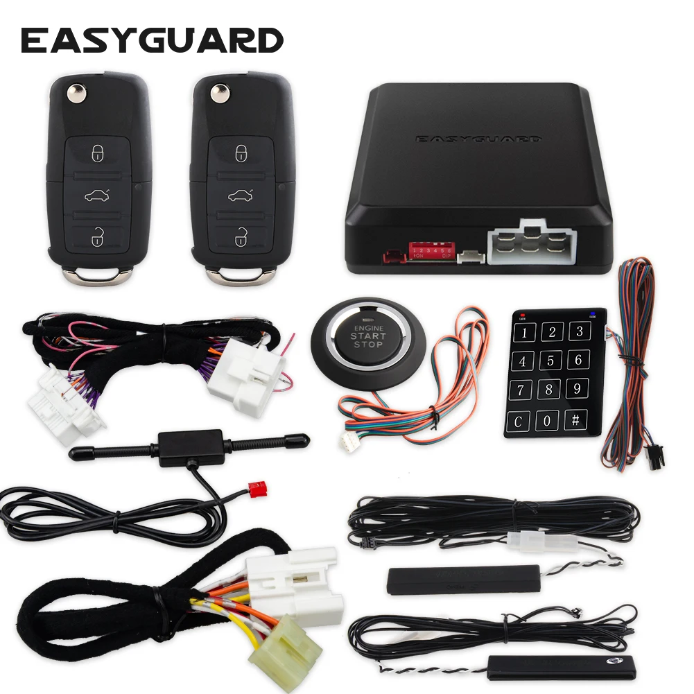 

EASYGUARD Remote start PKE car alarm compatible with VW Volkswagen C-TREK Santana NF SUPERB