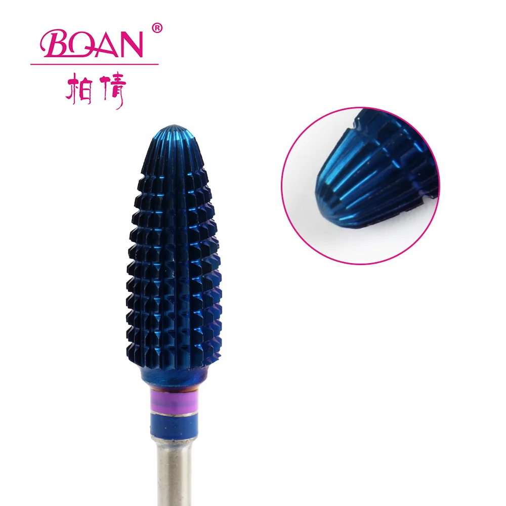 

BQAN Hot Selling Dark Blue Tungsten Carbide Nail Drill Bit E-File Drill Bit