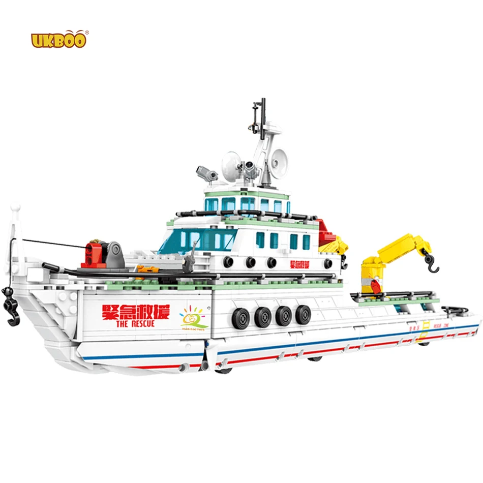 

UKBOO Free Shipping Emergency Rescue the East China Sea Technical Compatible Japan Tokai 101 Ship Military DIY Puzzle Blocks