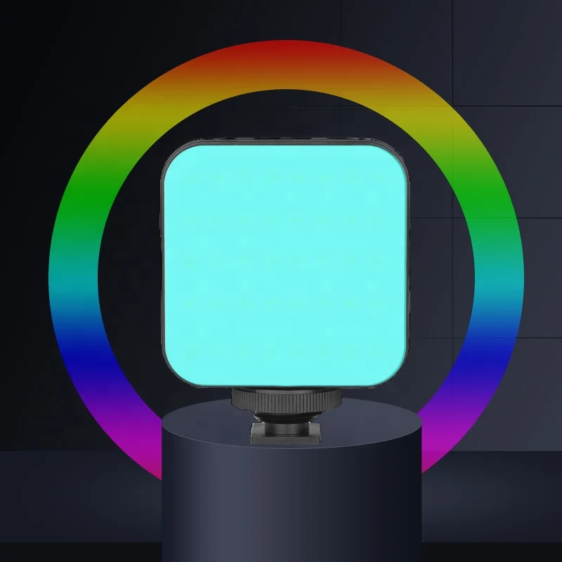 

RGB LED Photography Mini Video Fill Light For Camera Selfie, White/custom