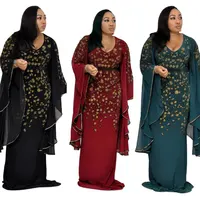 

90714-MX38 ethnic style Butterfly sleeve african women long dresses