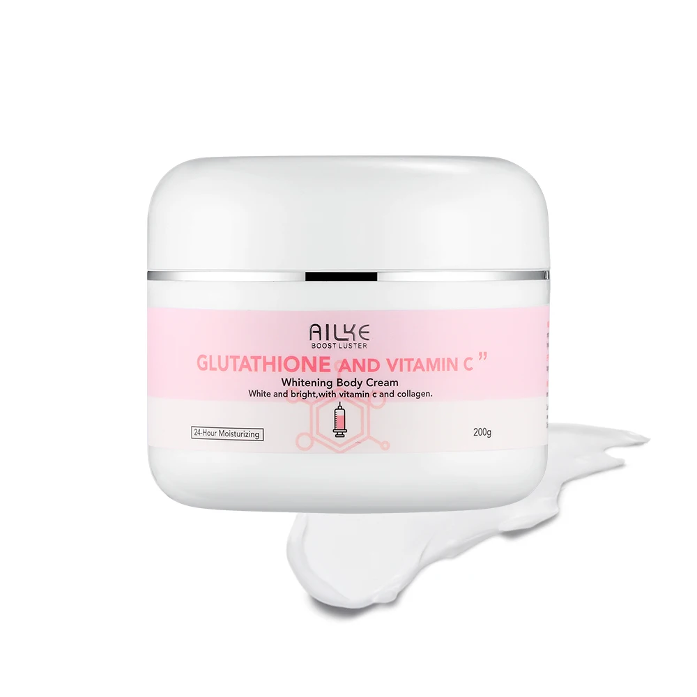 

glutathion collagen black skin bleaching whitening body cream for women, Milk white
