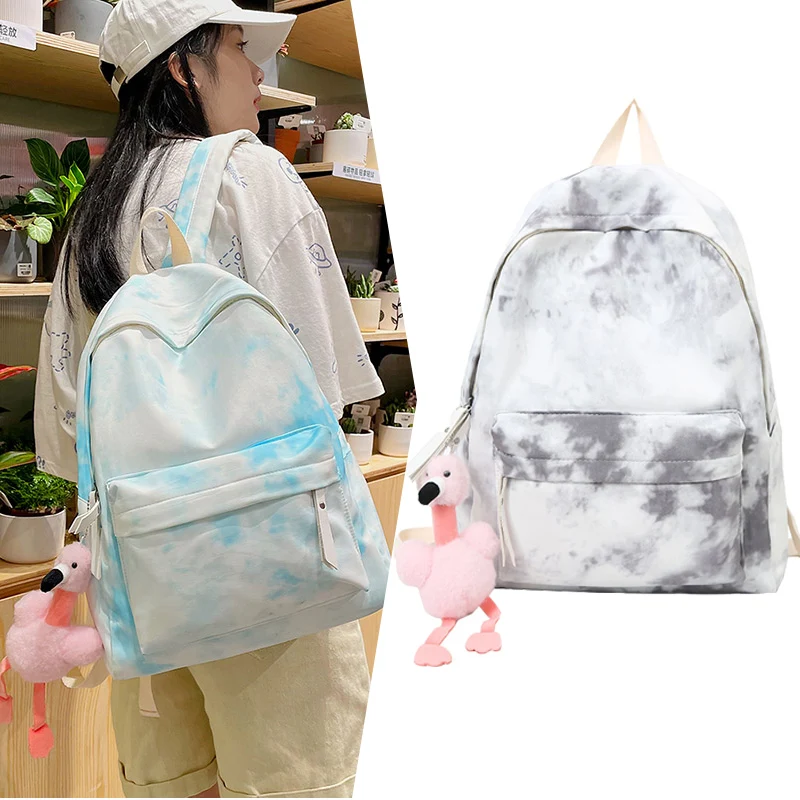 

High quality cheap new design book bag custom tie dye backpack school bags for women college, 4 colors are available