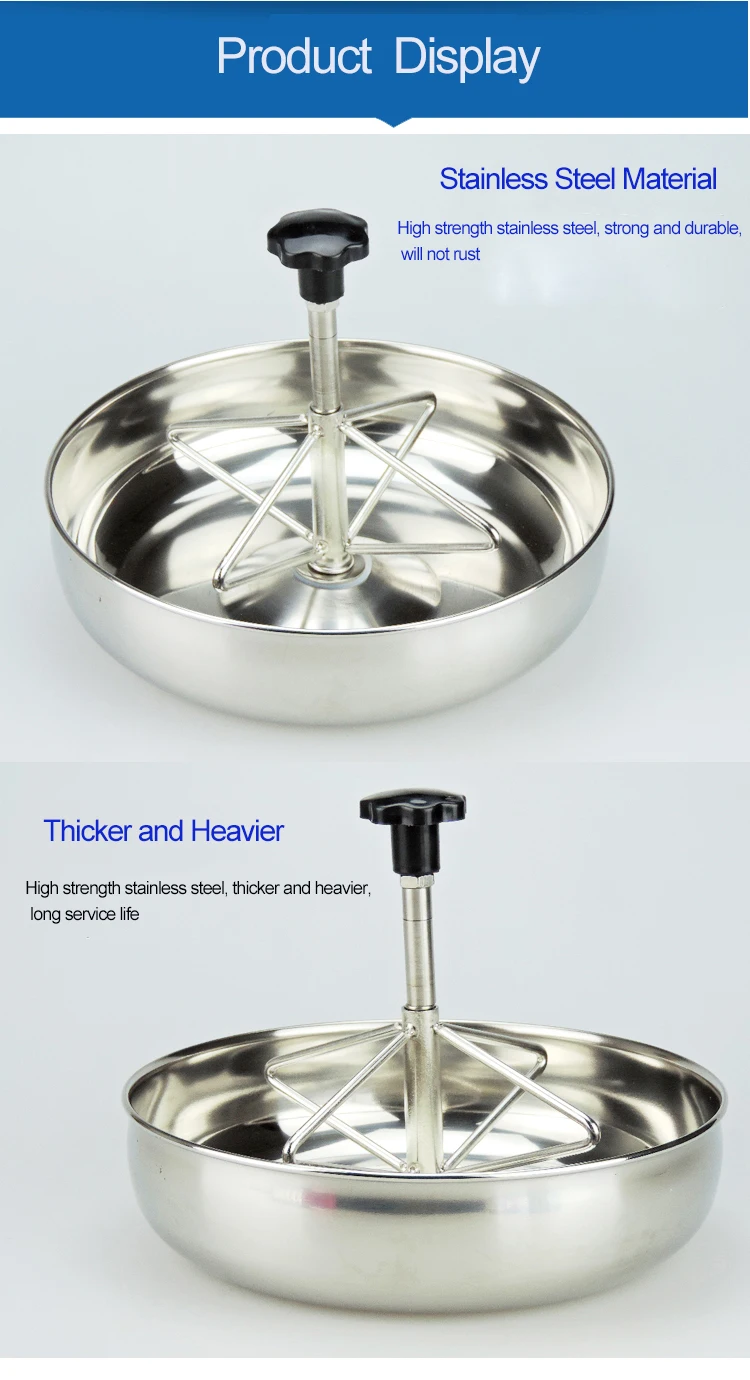 25cm Stainless Steel Piglet Feed Trough Pig Feeding Troughs Hog Milk Feeder Piglet Food Trap