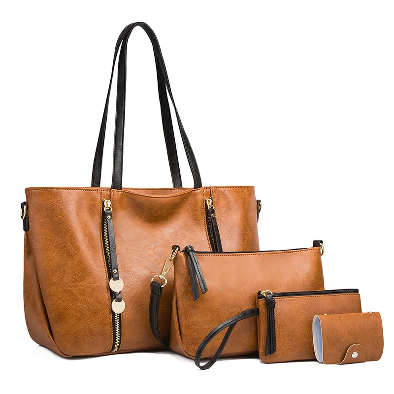 

2021 New Combination Three Piece Tote Shoulder Crossbody Cross Border Factory Lady Bag Delivery Handbag